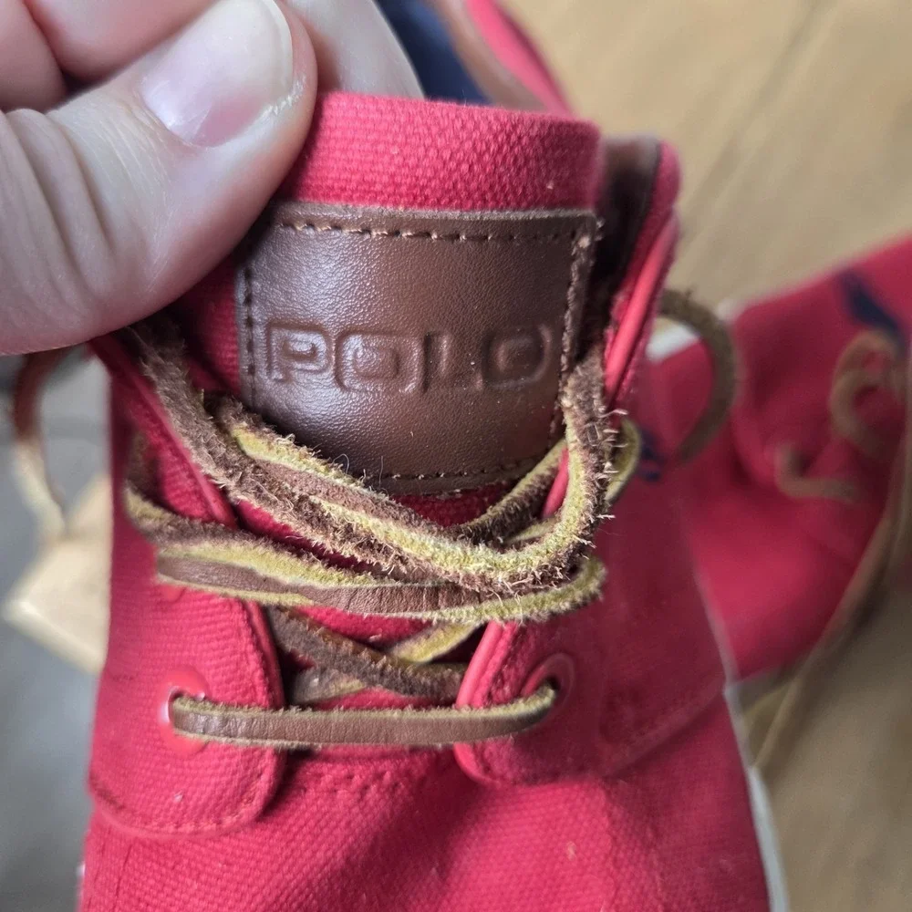 Polo‎ Ralph Polo Faxon Deck Shoes Mens sz 9 All Leather Lacea Boat Preppy Loafer